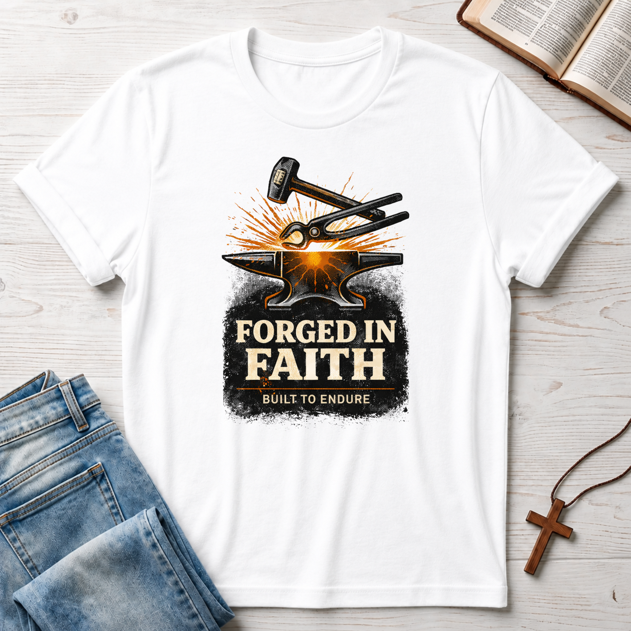 Forged In Faith: Built To Endure T-Shirt
