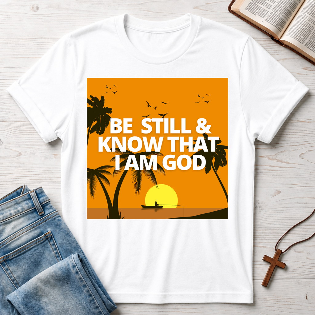 Be Still & Know That I Am God Palm Trees T-Shirt