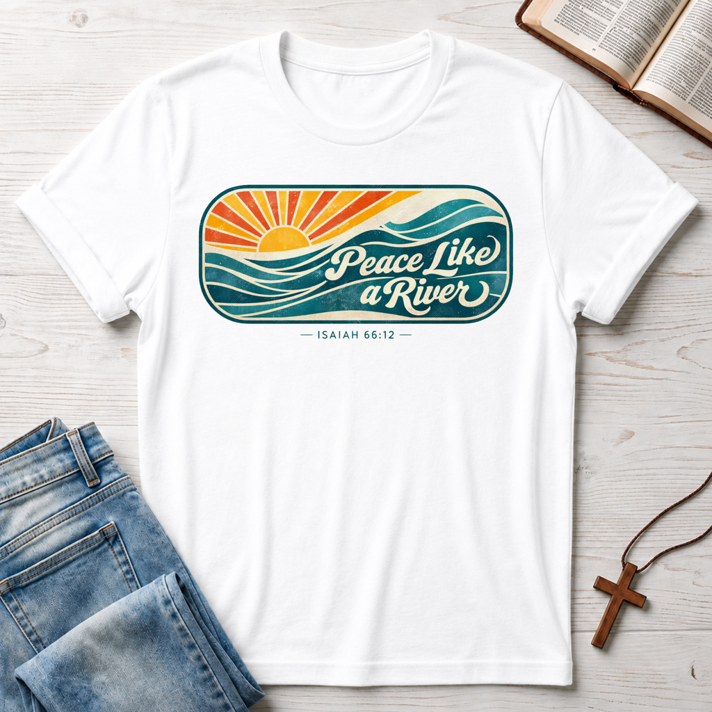 Isaiah 66:12 Peace Like a River T-Shirt