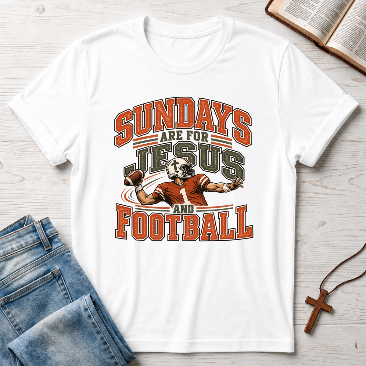 Jesus & Football 2 T-Shirt