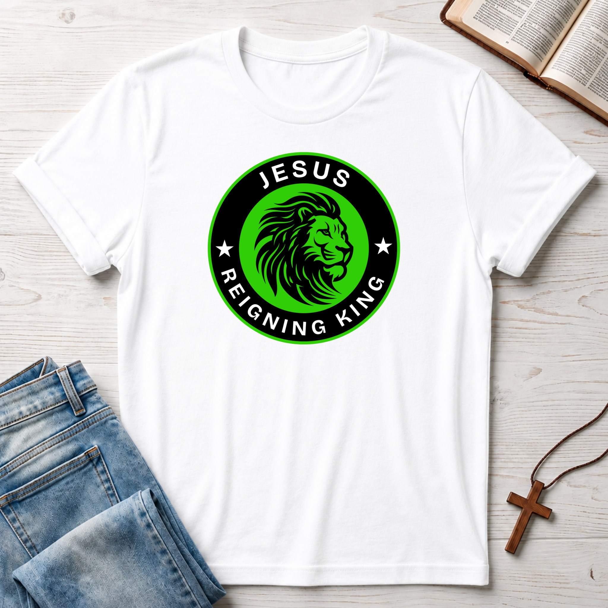 Jesus: Reigning King Lion T-Shirt